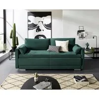 OTTO home Schlafsofa Berlin, B: 218 cm, Liegel. 160x198 cm, Bettfunktion, Bettkasten & 2 Zierkissen, Dauerschlafsofa mit Boxspring