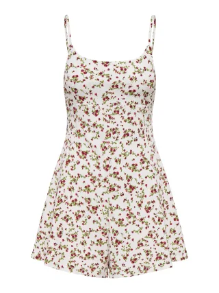 ONLY - ONLMOLLY S/L PLAYSUIT CS JRS Cloud Dancer - Gr. - XL