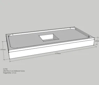 Neuesbad Wannenträger für Kaldewei Scona 700x1400x23 SD24029