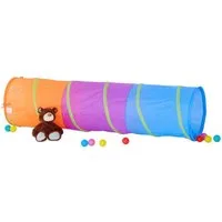 relaxdays Spieltunnel Farbenfroher Spieltunnel für Kinder