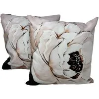 Jet-Line Dekokissen Jet-Line® 2-er Deko Kissen Set Rose 40x40 cm Sofak