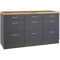 KOCHSTATION Unterschrank KS-Milan Auszugschrank 150 cm, matte oder hochglänzende Fronten