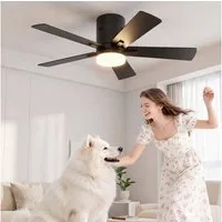 BELUPAI Deckenventilator LED Deckenleuchte mit Ventilator und Licht inkl Fernbedienung, 6-stufiger,42 Zoll,Leise,Leuchte/ Ventilator Getrennt Schaltbar