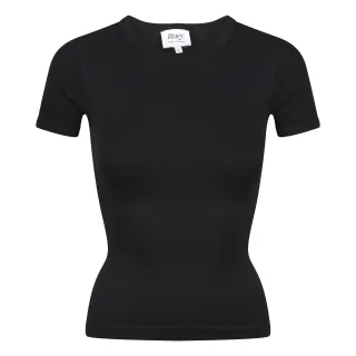 Damen Essentials Basic T-Shirt Formend Recycelter Stretch Alltagsschnitt