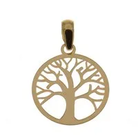 Bella Carina Kettenanhänger Anhänger Baum des Lebens aus 585 Gold 14 Karat 14 mm, 585 Gold