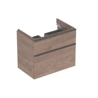 Geberit Smyle Square Unterschrank für Waschtisch, m. 2 Schubladen 73,4x61,7x47cm, Nussbaum, 500353JR 500353JR1