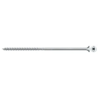 Fischer Spanplattenschraube 6,0x300 PowerFast FPF II CZP BC, Senkkopf, Kreuzschlitz PZ, Teilgewinde - 670511