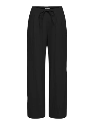 ONLY - ONLITA MW LINEN LOOK WIDE PANT TLR Black - Gr. - 32