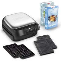 Tefal 2-in-1-Sandwichmaker Snack Collection Precision, Sandwiches & Waffeln, 3 Programme, digitaler Bildschirm, Timer