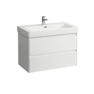 LAUFEN Waschtischunterschrank BASE 2.0 446x821x515 2 Schubl m. Griffmulde f.WT H813965 weiß glzd, H4 H4113021082611