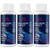 Wella Professionals Entwickler Welloxon Perfect 12% Set - 3x 60 ml, 3-tlg., für präzise und kraftvolle Farbergebnisse