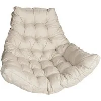 sunnypillow Polsterauflage Hängesessel Kissen - Auflage für Rattan & Polyrattan Hängeschaukel, Ecru