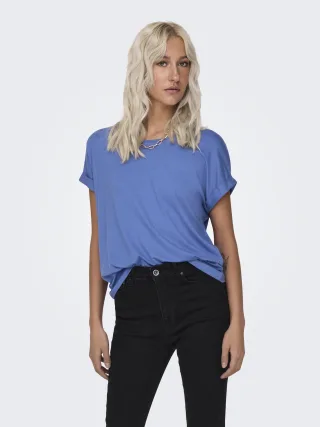 ONLY - ONLMOSTER S/S O-NECK TOP NOOS JRS Blue Yonder - Gr. - XL