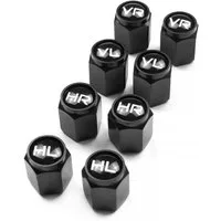 Pitlane Performance Ventilkappe Ventilkappen mit Beschriftung 8er Set, (8-St), Ventildeckel mit Kennzeichnung ideal für Winterreifen & Sommerreifen