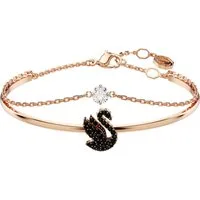 Swarovski Armreif Swarovski Iconic Swan, mit Swarovski® Kristall und Emaille