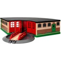 BRIO® Spielzeugeisenbahn-Gebäude BRIO® WORLD, Großer Ringlokschuppen