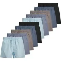 Jack & Jones Boxershorts Herren Web-Boxershorts 10er Pack Baumwolle (10er Pack, 10er Pack)
