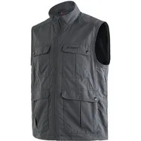 Maier Sports Funktionsweste Valdemar Herren Weste mit mehreren Taschen, atmungsaktive Outdoorweste, Reg Fit