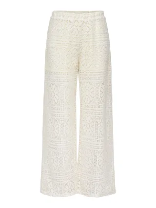 ONLY - ONLLIAN LACE WIDE PANTS JRS NOOS Birch - Gr. - XS