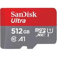 Ultra 512 GB microSDXC, Speicherkarte grau/rot, UHS-I U1, Class 10, A1