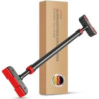 DH FitLife Klimmzugstange Türrahmen ohne Schrauben (Pull up bar Doorway zum Eindrehen, Türreck für Krafttraining, Reckstange für Tür 72-92cm), Mit Wasserwaage