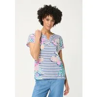 Olsen T-Shirt Shirt mit dekorativem Streifendruck