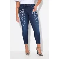 MIAMODA Regular-fit-Jeans Skinny-Jeans Slim Fit silberner Leo 5-Pocket