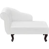vidaXL Chaiselongue, Liegesofa Weiß Kunstleder