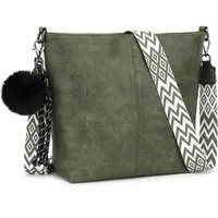 TAN.TOMI Schultertasche Damen Crossbody Bag Henkeltasche Mittel Umhängetasche, Mit Verstellbar Abnehmbar Für Pendeln Reise Campus Sport