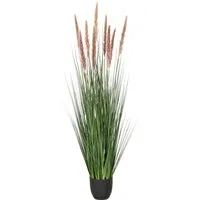Kunstgras Grasbusch Cortaderia selloana, Creativ green, Höhe 130 cm, mit Naturwedeln