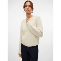 Vero Moda Strickpullover VMNOVAH LS O-NECK PULLOVER GA NOOS Materialmix, regular fit