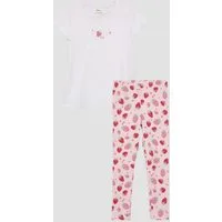 s.Oliver Kurzarmshirt T-Shirt Set aus T-Shirt im A-Shape und Leggings mit All-over-Print