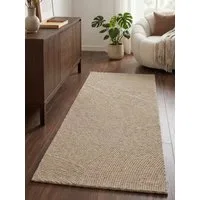 HANSE Home Wollteppich Calmio, auch als Läufer und in rund, rechteckig, Höhe: 18 mm, Handgetuftet, Wolle, Natur, Wohnzimmer, Schlafzimmer, Skandi, Hygge