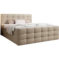 Luxusbetten24 Boxspringbett Luxor in Kunstleder, mit Stauraum