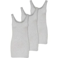 ONLY Tanktop Live Love (3-tlg) Lange Tops, elastische Baumwollqualität