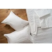 texpot Bettwäsche 20mm Bettwäsche weiß mit Hotelverschluß 100% Baumwolle, 1 teilig