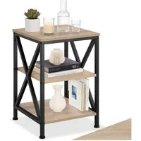 tectake Beistelltisch Couchtisch Nottingham 40,5x40,5x60,5cm (1-St., 1 tlg), Quadratischer Beistelltisch im angesagten Industrial Look