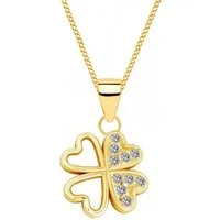 Goldene Hufeisen Kette mit Anhänger Kleeblatt Halskette in Gold – traditionelles Symbol für Glück & Schutz, 925 Sterling Silber (hypoallergen)