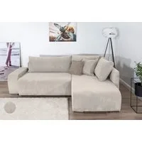 COLLECTION AB Ecksofa Poppy L-Form, B: 227 cm, Bettfunktion, Bettkasten & 1 Zierkissen