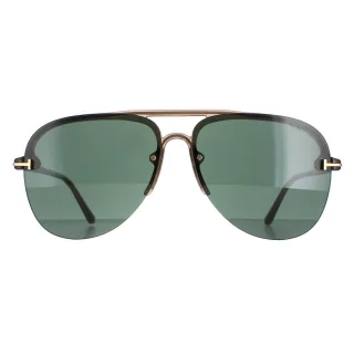 Tom Ford Aviator Herren Glänzend Hellbraun Grün Terry 02 FT1004