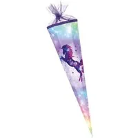 Nestler Schultüte Nestler Schultüte Galaxy Unicorn 85 cm 6-eckig Tüll/Textilborte
