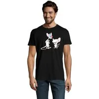Blondie & Brownie T-Shirt Herren Pinky and the Brain Comic Zeichentrick Cartoon