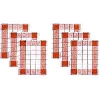 Betz Geschirrtuch 6 Stück Halbleinen Geschirrtücher Hungary Motiv GEMÜSE Größe 50x70 cm, (Set, 6-tlg., 6 er Set), Farbe Braun