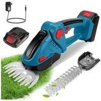 AKKEE Akku-Grasschere Akku Heckenschere 2-in-1 Akku-Grasschere mit 1500mAh Batterien, Doppelschalter