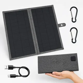 [EU Direct] Xmund 20W Portable Solar Panel Charger 35.5 x 38cm Foldable Dual Port High Efficiency Outdoor Generator For