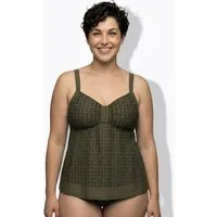 Ulla Popken Soft-BH Tankini gemustert Softcups Träger verstellbar