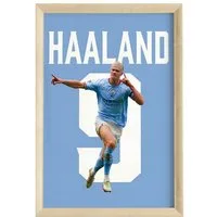 JUSTGOODMOOD Poster Premium ® Erling Haaland · Manchester City · Fußball · ohne Rahmen