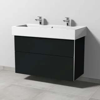 Sanipa 3way Waschtischunterbau zu Duravit Vero Waschtisch mit 2 Auszügen, Vulkan-Matt BP7191V