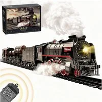 Esun Spielzeug-Zug Elektrische Zug Spielzeug, Eisenbahn Elektrisch mit Fernbedienung, (Set, Komplettset), Geschenk für Frauen Männer Kinder Erwachsene