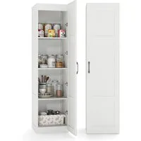 COSTWAY Vorratsschrank Hochschrank schmal Bodenschrank mit Tür 40x37,5x150cm